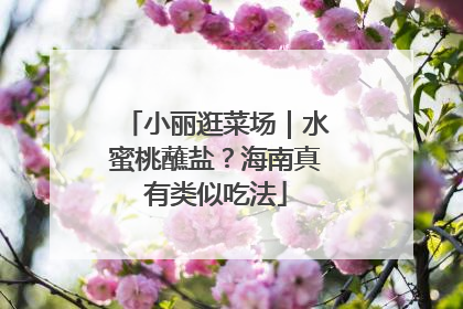 小丽逛菜场｜水蜜桃蘸盐？海南真有类似吃法